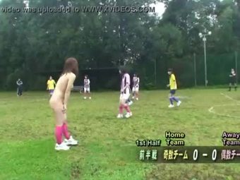 Subtitled enf cmnf japanese nudist soccer penalty game hd