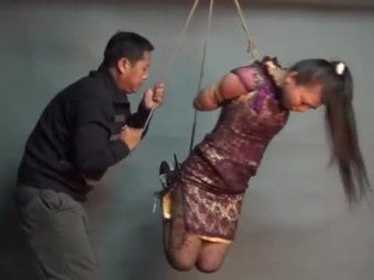 Yaner extreme hogtie bondage and hanging